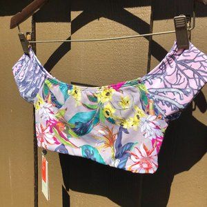 Maaji 4 way style off shoulder swim top (L)